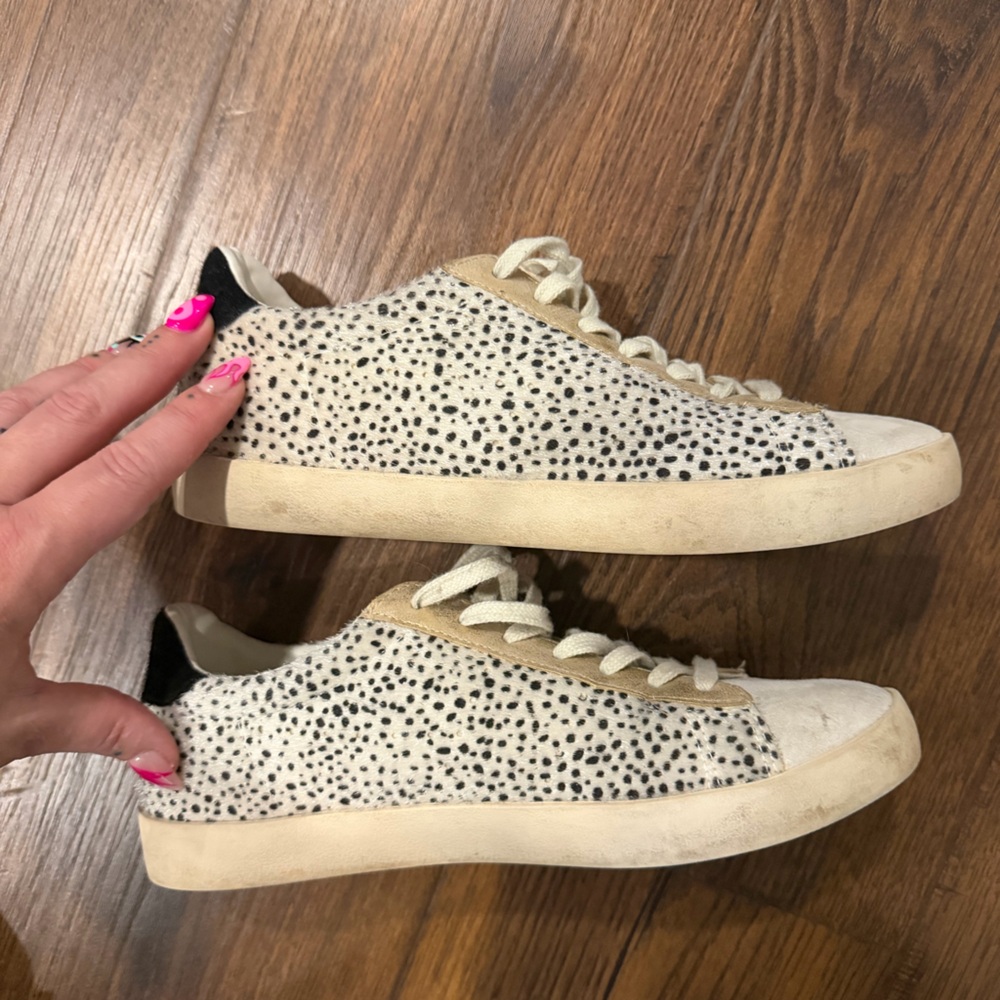 Anthropologie Gola Classics Women's Nova Oasis Sneakers leopard gold gray suede - Picture 7 of 10